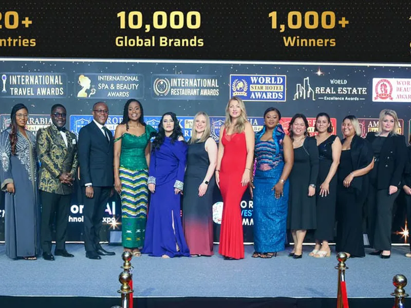 2026 Golden Entrepreneur Awards winners on stage at the gala