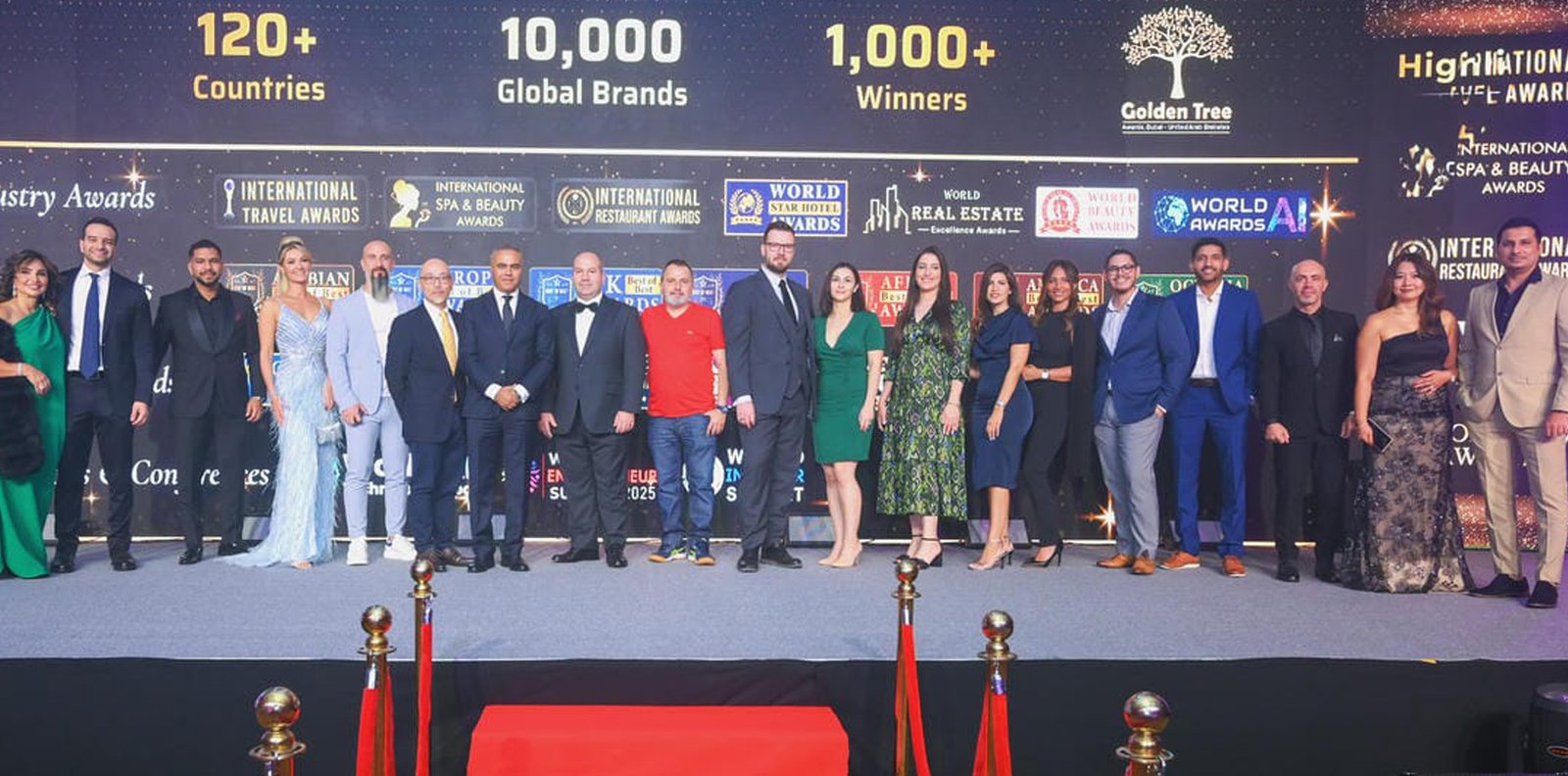 Leadership Entrepreneur Awards 2026 gala stage in Dubai